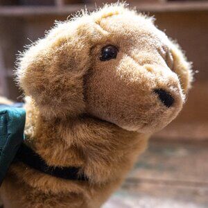 Vintage LL Bean Plush Golden Retriever Puppy, Dog Stuffed Animal